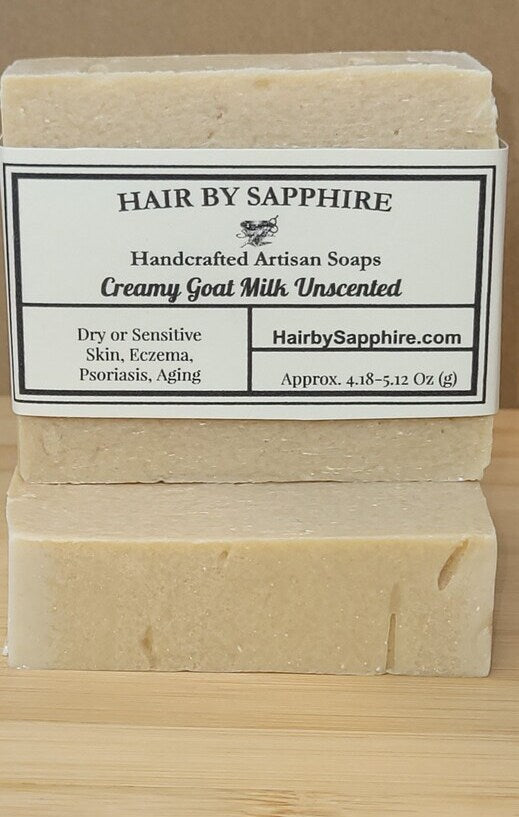 Creamy Anti-Aging Goat's Milk Face and Body Soap Bar Unscented Fragrance-Free Handcrafted