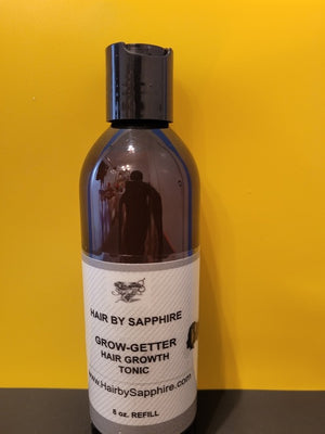 GROW-GETTER HAIR GROWTH, THICKENING, AND REPAIR LEAVE-IN CONDITIONING TONIC alcohol-free, paraben-free, cruelty-free