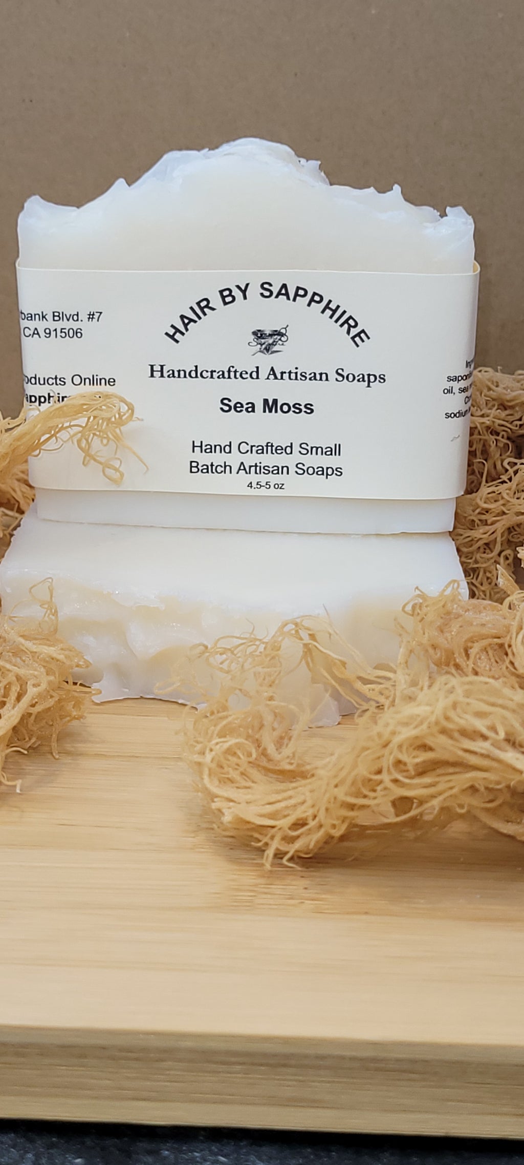 Soothing Patchouli Sea Moss Face and Body Soap Bar Handcrafted Cold Process