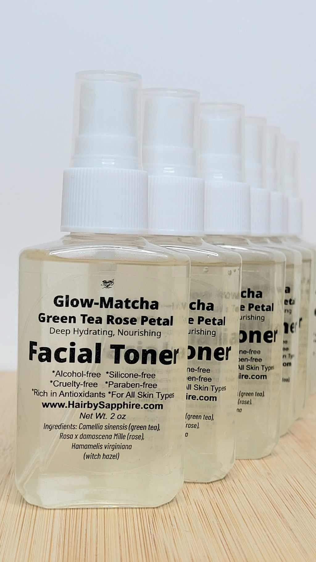 Glow-Matcha Green Tea Rose Petal Facial Toner- 2 oz