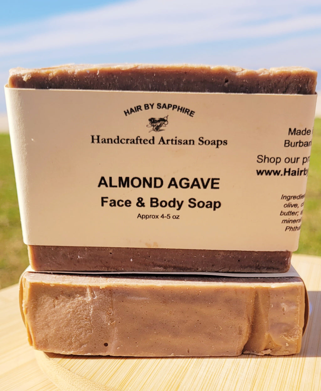 Almond Agave Face and Body Soap WITHOUT ALMONDS ON TOP