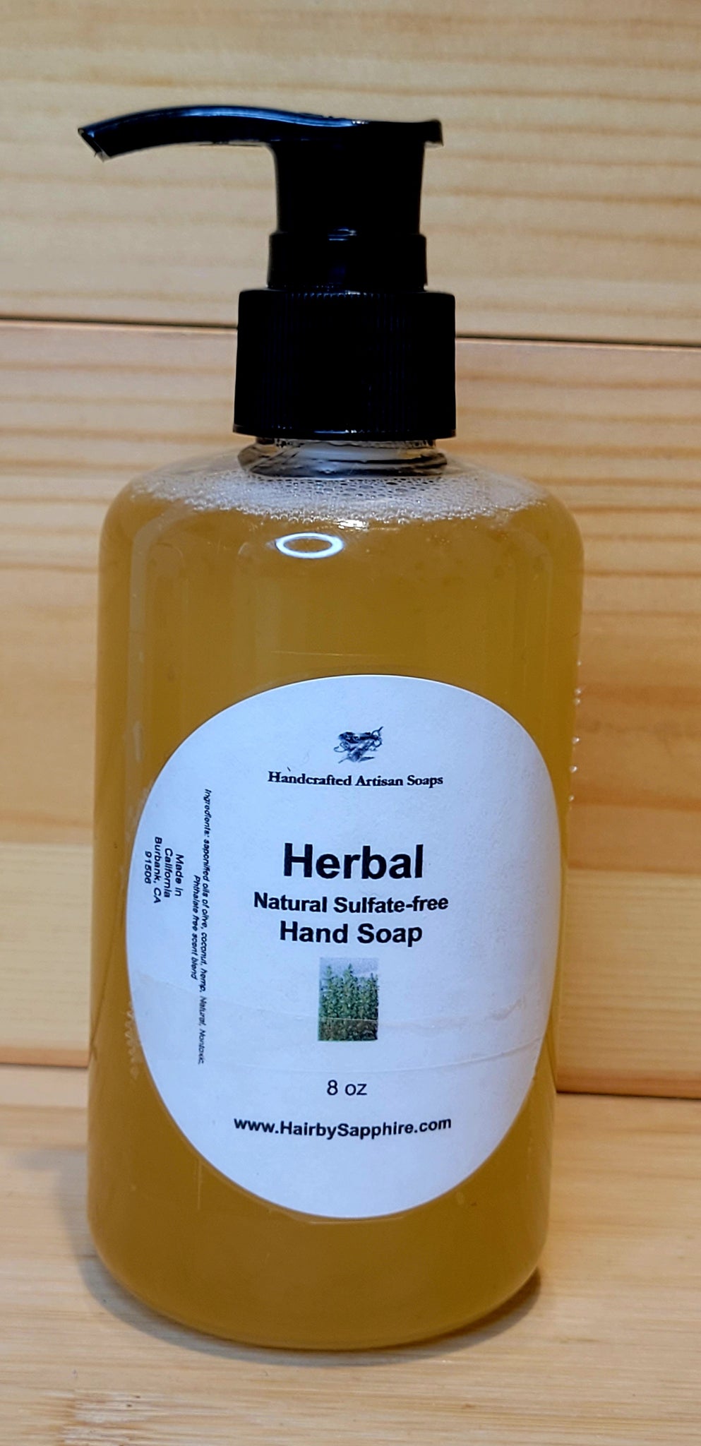 Natural Sulfate-Free Eco-friendly Castile Liquid Hand Soap - 8 oz