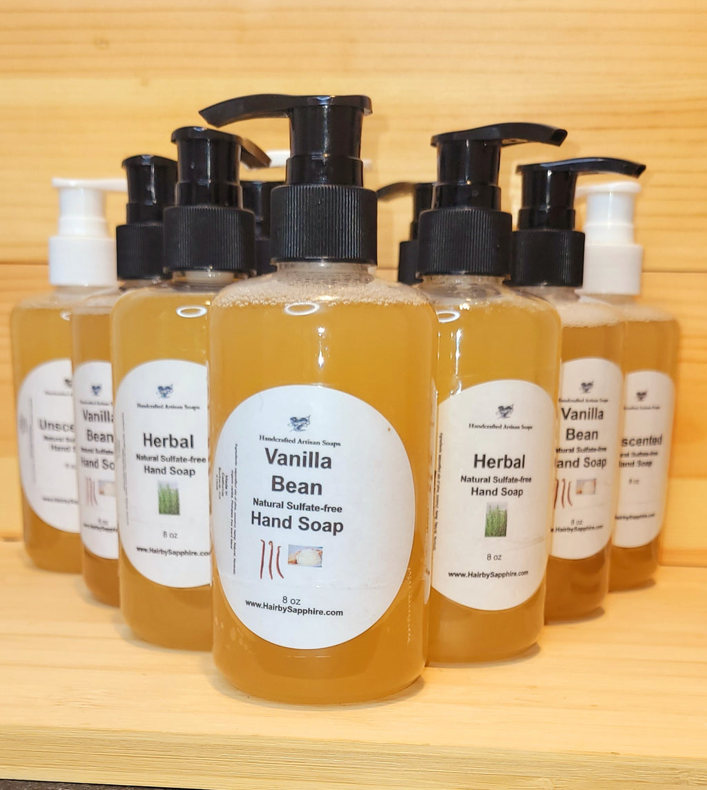 Natural Sulfate-Free Eco-friendly Castile Liquid Hand Soap - 8 oz