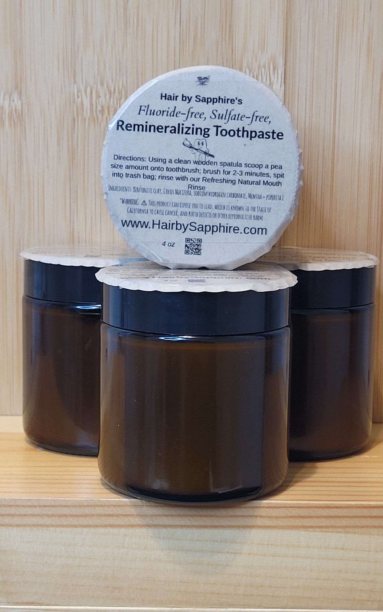 Fluoride-Free, Sulfate-Free Remineralizing Toothpaste 3.4 oz – HAIR BY ...