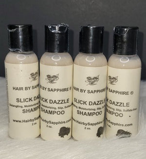 Mini Travel Size Slick Dazzle Sulfate-Free, Moisturizing, Detangling, Strengthening, High-slip Shampoo- 2 oz 