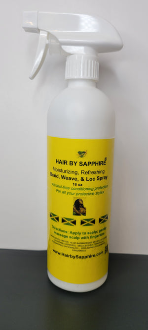 16 oz braid spray, loc moisturizing spray, weave spray,